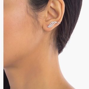 Adornia Swarovski Winged Crystal Earrings NWT